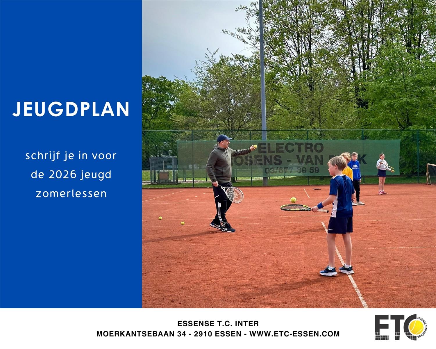 Jeugdplan ETC zomerlessen Tennisfun